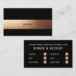 Golden Ombré, Modern Menu Selection