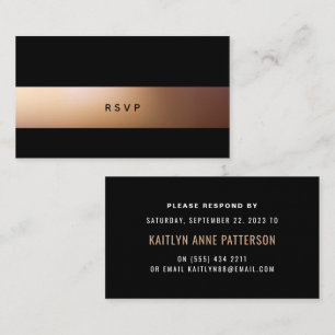 Golden Ombré, Modern RSVP Card