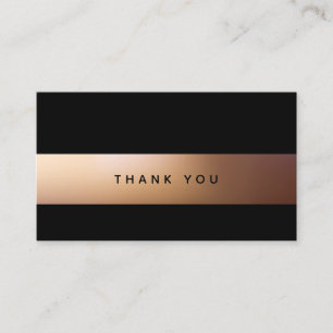 Golden Ombré, Modern Thank You Card