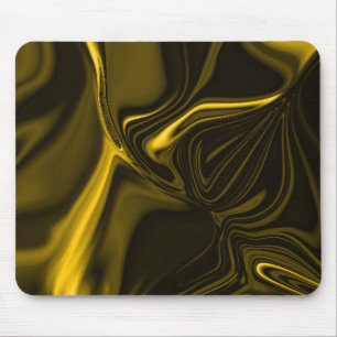 Golden or yellowish curves in brown background mouse pad