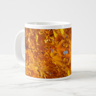 Golden Orange Autumn Leaves Jumbo mugs Fall Trees