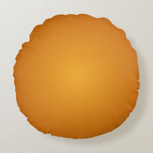 Golden Orange Burnt Orange Rustic Cheerful Round Cushion