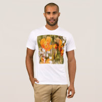 Golden Orange California Poppy Acrylic Painting