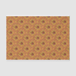 Golden Orange Circular Mosaic Pattern Tissue Paper