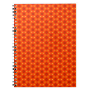 Golden Orange Honeycomb Hexagon Pattern Notebook