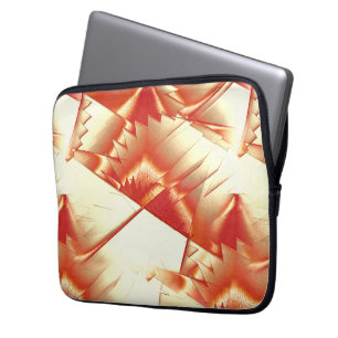 Golden orange to beige, extreme rough digitalised laptop sleeve