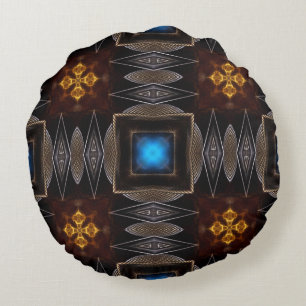 Golden Orb Tower 00120150507224200 Round Pillow