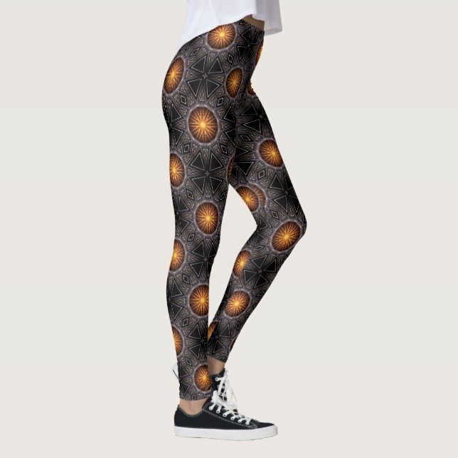 Golden Orb Tower Pattern 00120150507220114 Legging (Right)