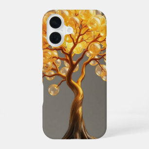Golden Orb Tree of Abundance and Illumination iPhone 16 Case