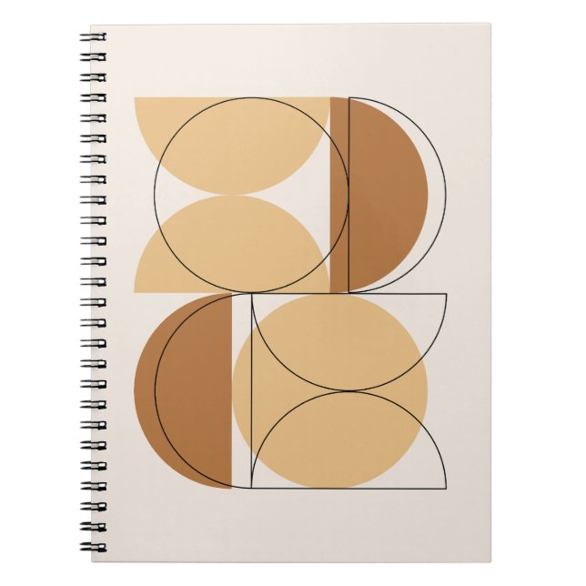Golden Orbit Mid-Century Pattern Notebook (Front)