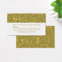 Golden Oriental Floral, Diaper Raffle Ticket