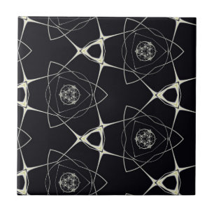 Golden Ornament Ceramic Tile