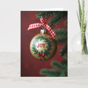 Golden Ornament Christmas Card