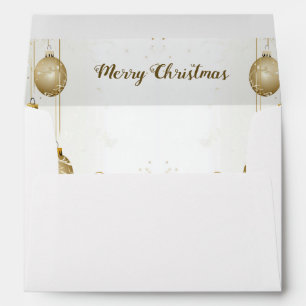 Golden Ornament Christmas Holiday Party Elegant Envelope