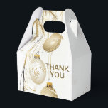 Golden Ornament Christmas Holiday Party Elegant Favour Box<br><div class="desc">Golden Ornament Christmas Holiday Party Elegant Favour Boxes. Unique,  beautiful,  stylish design. Easy to be personalised. Font style,  size and colours can be changed. Matching items available.</div>