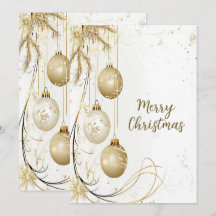 Golden Ornament Christmas Party Elegant