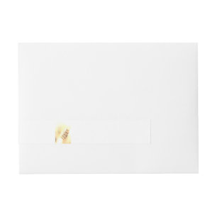 Golden Ornament Christmas Wraparound Address Label