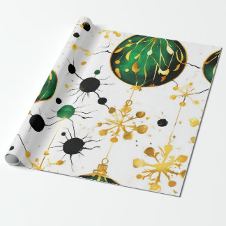 Golden Ornament Joy Christmas Wrap Wrapping Paper