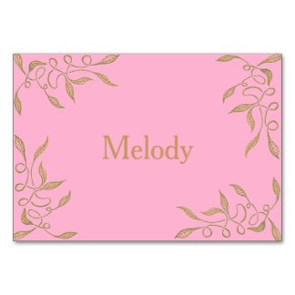 Golden Ornament Table / Place Card for Wedding