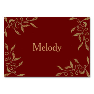 Golden Ornament Table / Place Card for Wedding