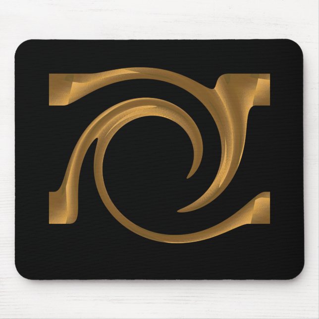 Golden ornamentation mouse pad (Front)