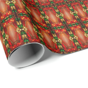 Golden Ornaments Holiday Wrapping Paper