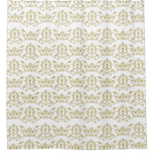 Golden Ornaments Wallpaper Style + your Backgr. Shower Curtain