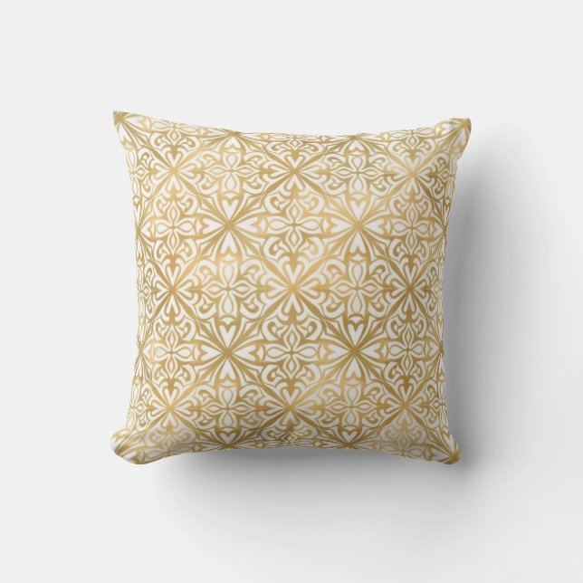 Golden Ornate Cushion (Front)