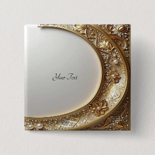 Golden Ornate Frame Button