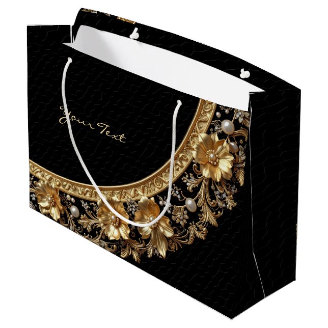 Golden Ornate Frame Gift Bag (Back Angled)