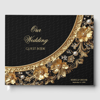 Golden Ornate Frame Guest Book