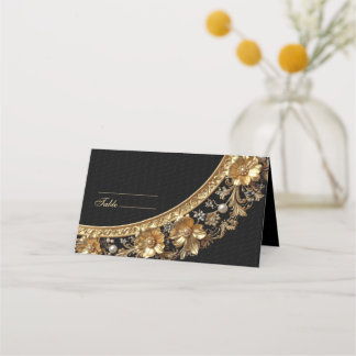 Golden Ornate Frame Place Card