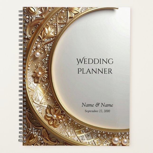 Golden Ornate Frame Planner (Front)