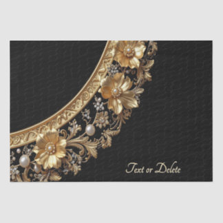 Golden Ornate Frame Tissue Paper