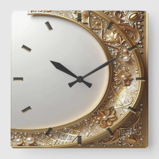 Golden Ornate Frame Wall Clock