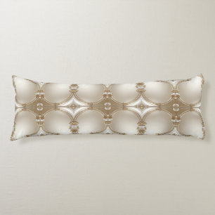 Golden Ornate Frame with Pearls Body Pillow