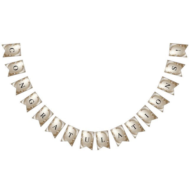 Golden Ornate Frame with Pearls Bunting Flag (All)