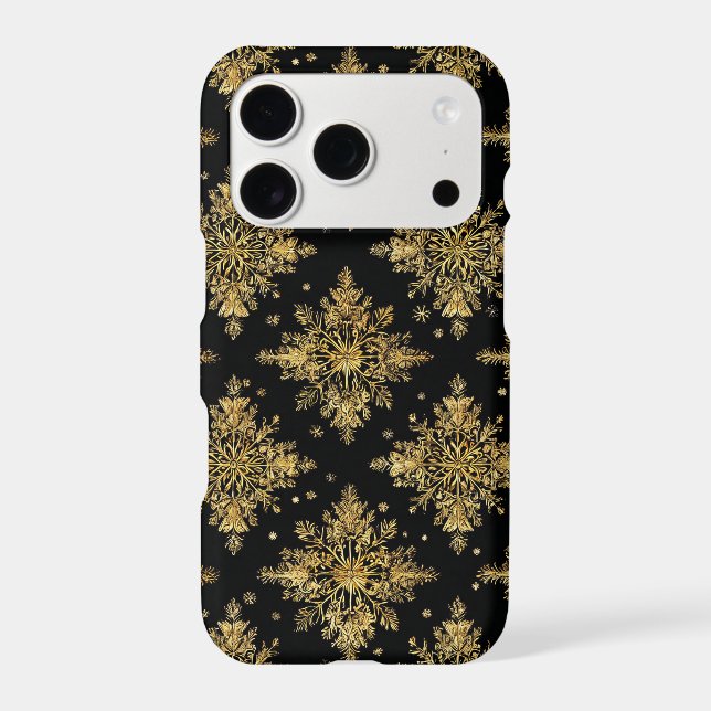 Golden Ornate Snowflake Pattern (Back)