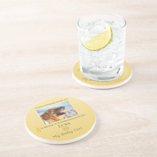 Golden Osteosarcoma Round Pet Tribute Coaster