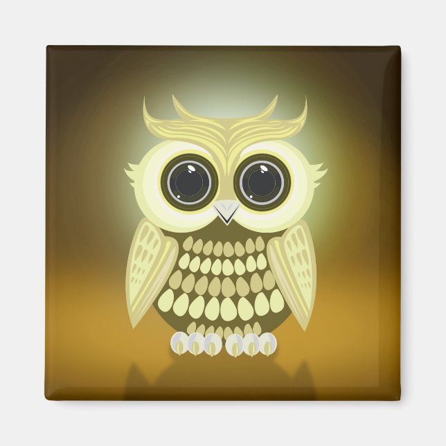Golden Owl Magnet (Front)
