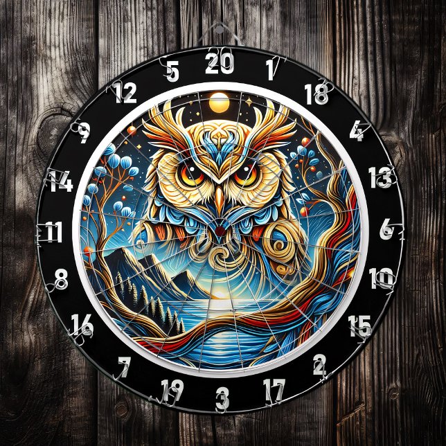 Golden Owl Twilight Dartboard Art (Creator Uploaded)