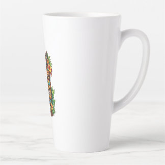 Golden Palm Crown Tiki Latte Mug