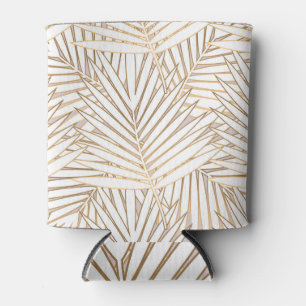 Golden palm leaves: art deco. can cooler