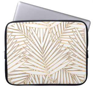 Golden palm leaves: art deco. laptop sleeve