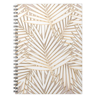 Golden palm leaves: art deco. notebook