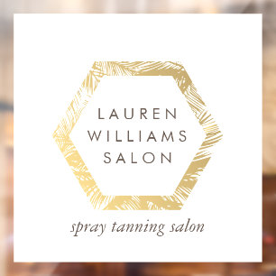 Golden Palms Spray Tanning Salon Logo on White