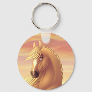 Golden Palomino Horse Promotional Key Ring