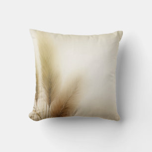 Golden Pampas Grass Bohemian Boho Cushion