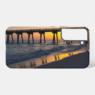 Golden Panama City Beach Sunset Reflections Samsung Galaxy Case