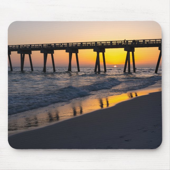 Golden Panama City Sunset Reflection Mousepad (Front)